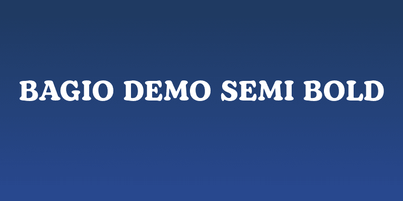 Bagio Demo Semi Bold Social Header