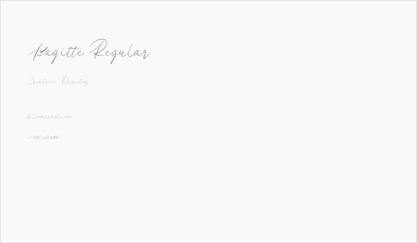 Bagitte Regular Business Card