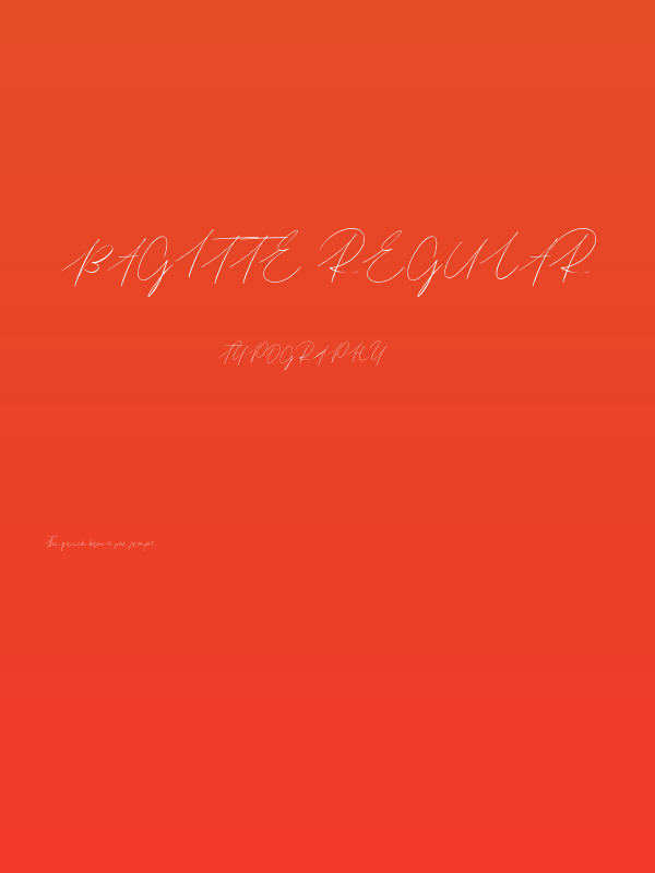 Bagitte Regular Poster