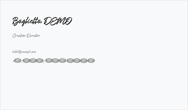 Baglietta DEMO Business Card