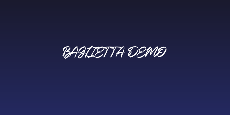 Baglietta DEMO Social Header