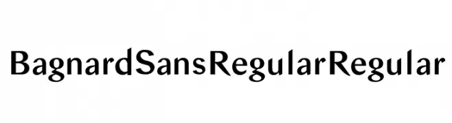 Bagnard Sans Regular Regular  Frei Schriftart Herunterladen