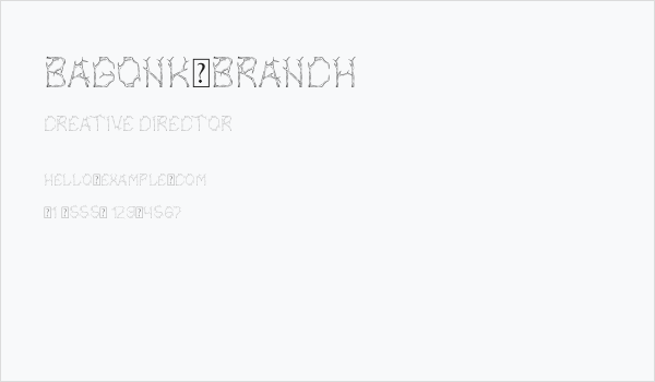 Bagonk-Branch Business Card