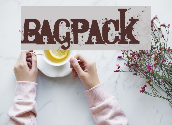 Bagpack Font examples
