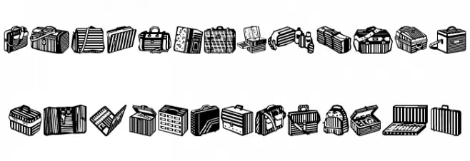 Bags and stuff II Polices MAJUSCULES