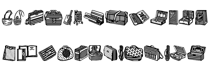 Bags and stuff II Font LOWERCASE
