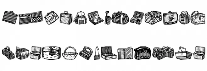 Bags and stuff Schriftart Kleinbuchstaben