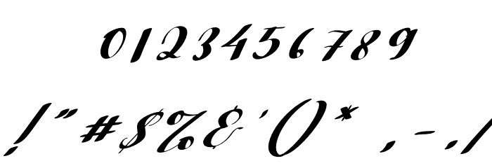 Bagstore Italic Font OTHER CHARS