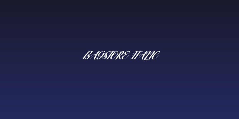 Bagstore Italic Social Header