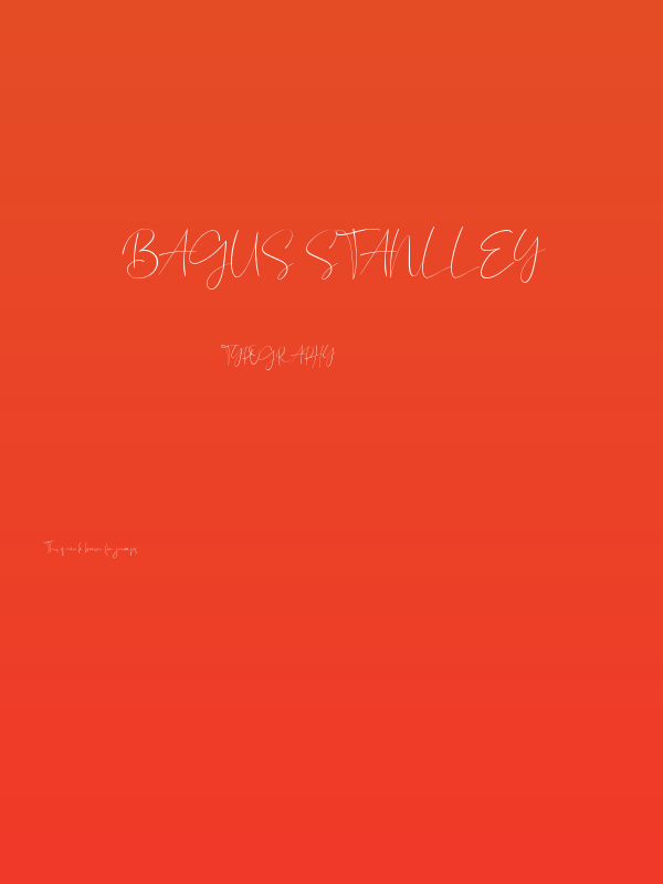 Bagus Stanlley Poster