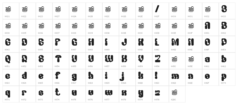 Bagusih-Regular Character Map