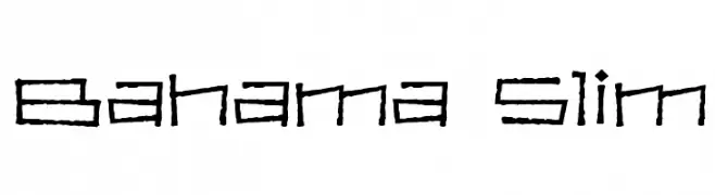 Bahama Slim  Frei Schriftart Herunterladen