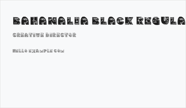 Bahanalia Black Regular Business Card