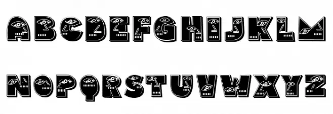 Bahanalia Black Regular Font Litere mici