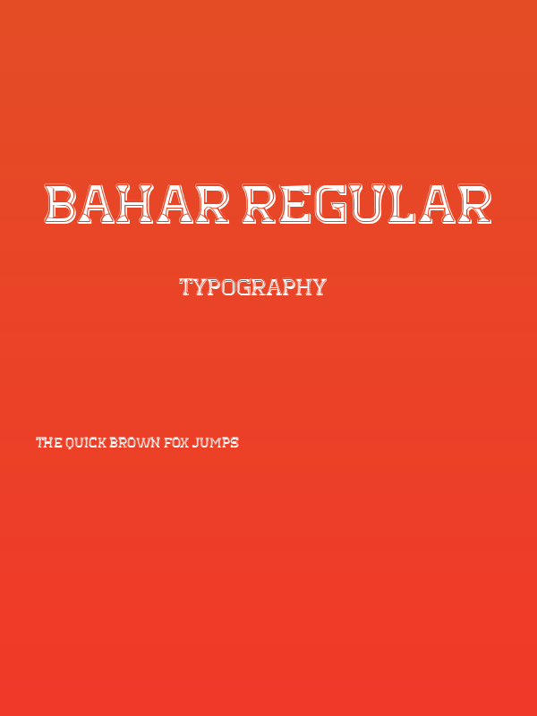 Bahar Regular Poster