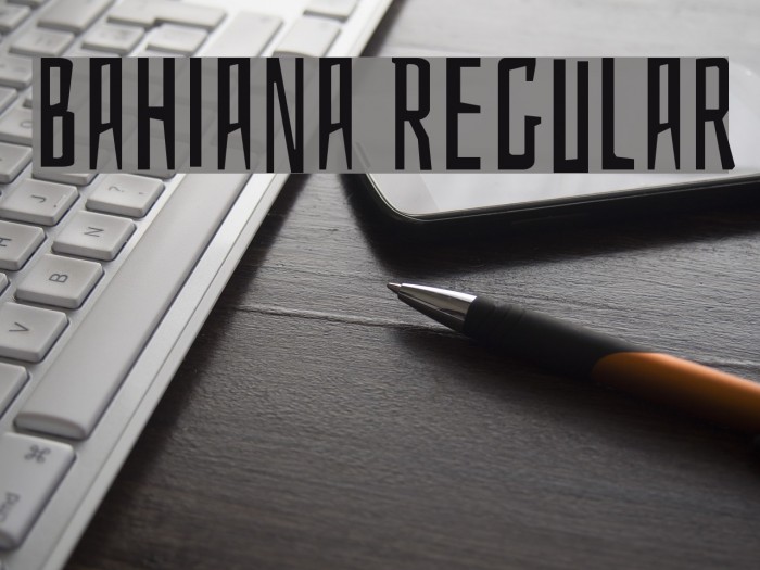 Bahiana Regular Font examples