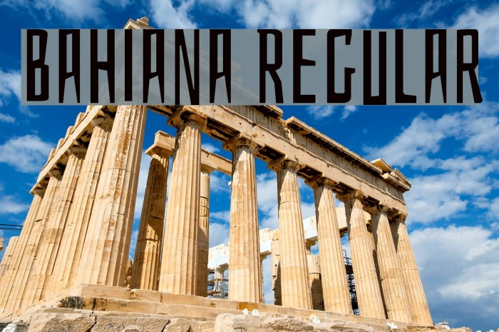 Bahiana Regular Font examples
