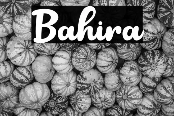 Bahira Font examples