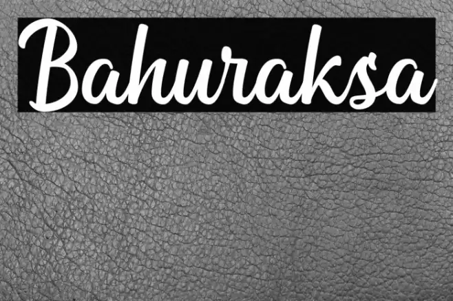 Bahuraksa Font examples