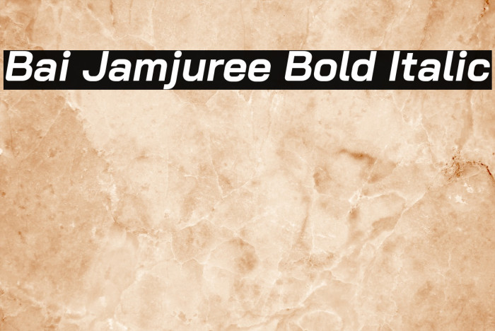 Bai Jamjuree Bold Italic Font examples