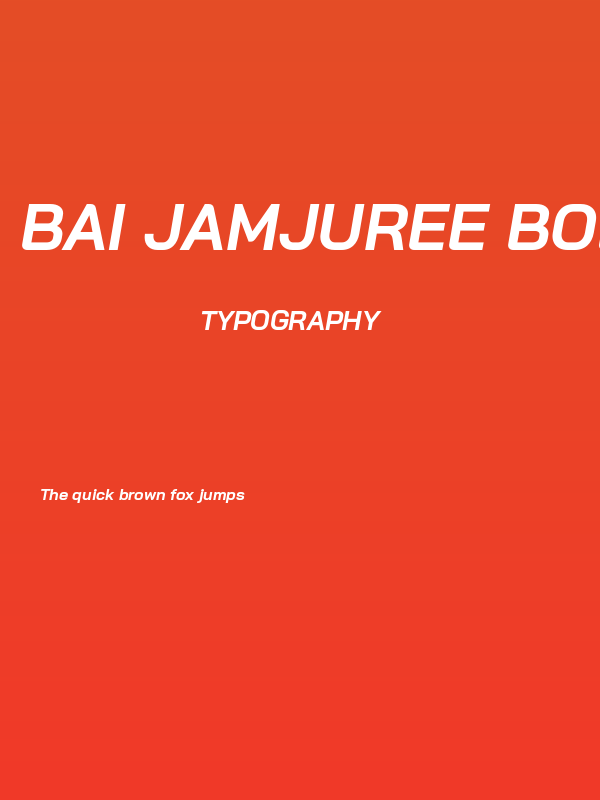 Bai Jamjuree Bold Italic Poster