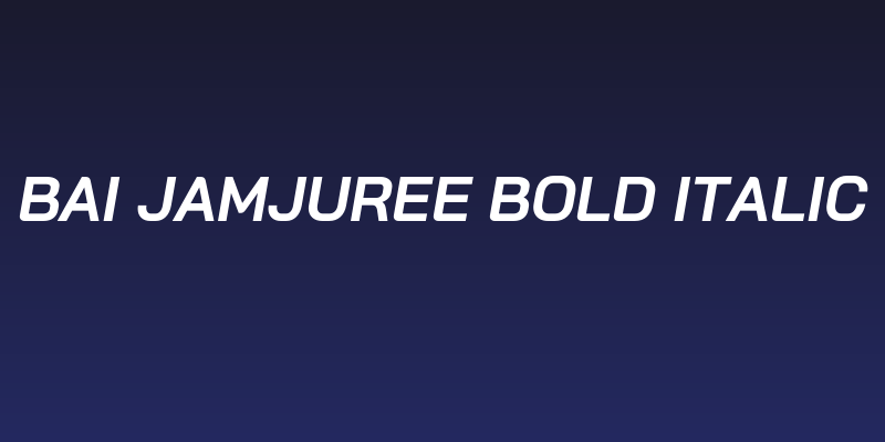 Bai Jamjuree Bold Italic Social Header
