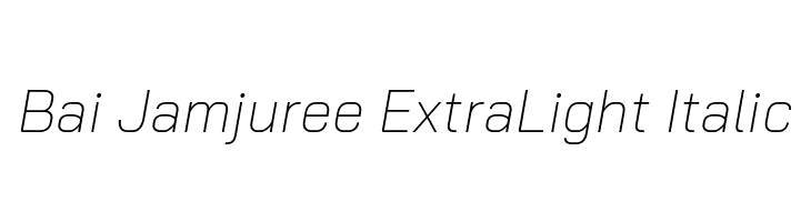 Bai Jamjuree ExtraLight Italic  font caratteri gratis