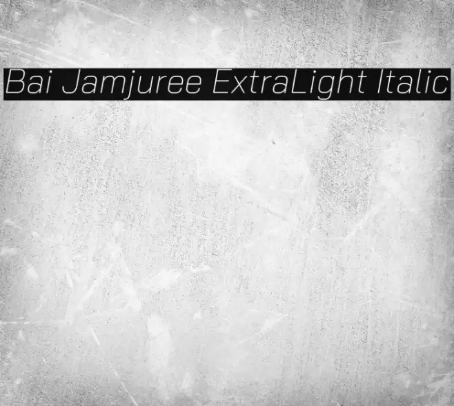 Bai Jamjuree ExtraLight Italic Font examples
