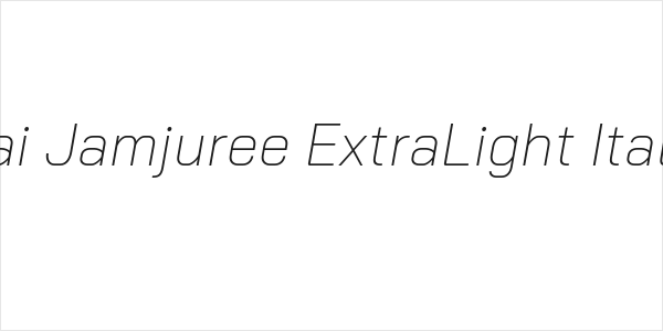 Bai Jamjuree ExtraLight Italic Logo