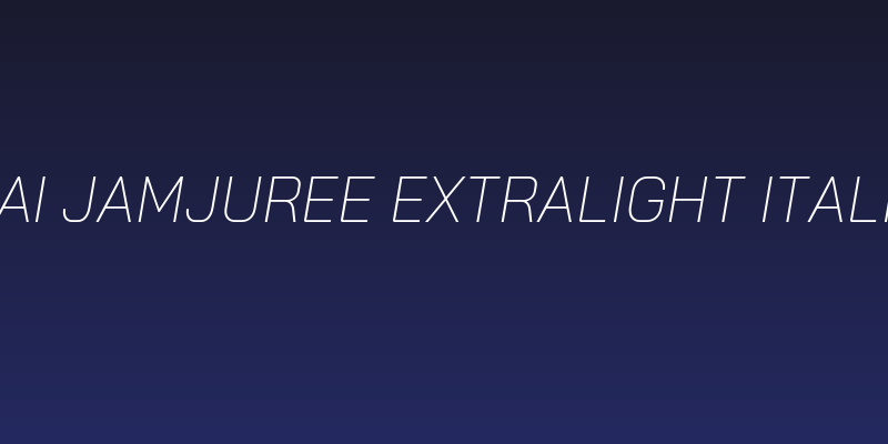 Bai Jamjuree ExtraLight Italic Social Header