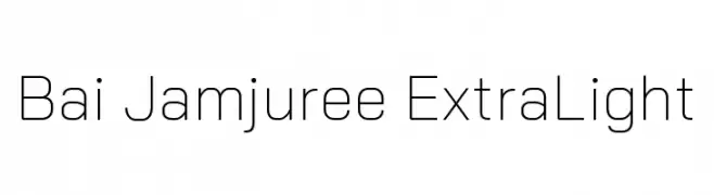 Bai Jamjuree ExtraLight  Fuentes Gratis Descargar
