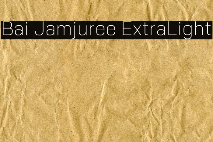 Bai Jamjuree ExtraLight Font examples