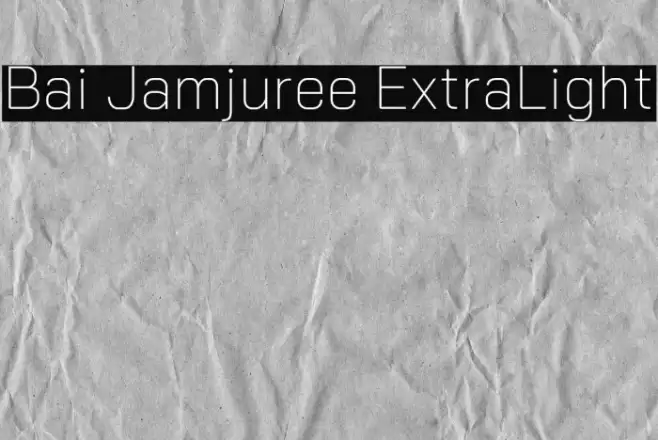 Bai Jamjuree ExtraLight Schriftart examples