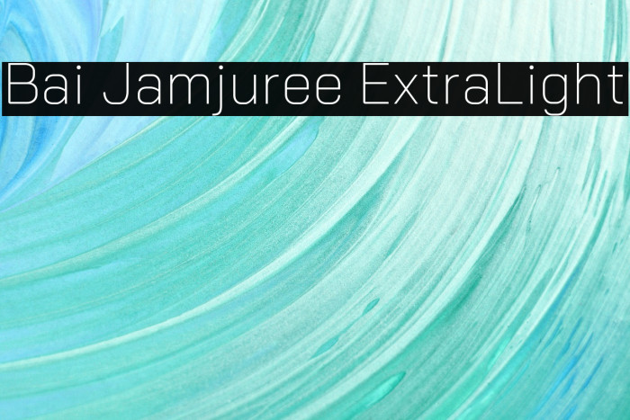 Bai Jamjuree ExtraLight Font examples