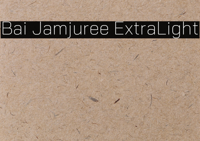 Bai Jamjuree ExtraLight Font examples