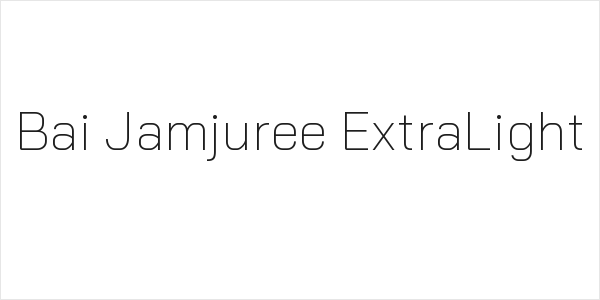 Bai Jamjuree ExtraLight Logo