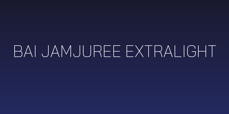 Bai Jamjuree ExtraLight Social Header