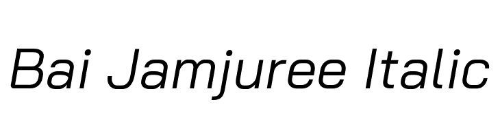 Bai Jamjuree Italic Font
