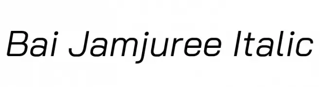 Bai Jamjuree Italic  Fuentes Gratis Descargar
