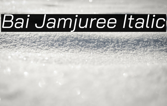 Bai Jamjuree Italic Font examples