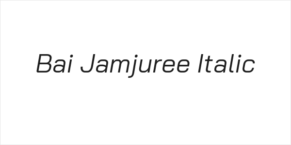 Bai Jamjuree Italic Logo