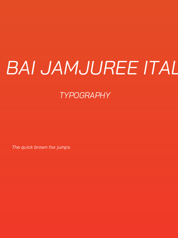 Bai Jamjuree Italic Poster