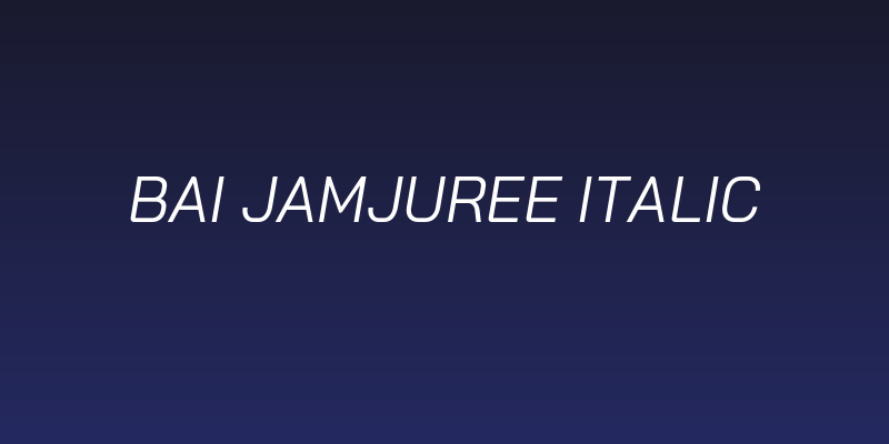 Bai Jamjuree Italic Social Header