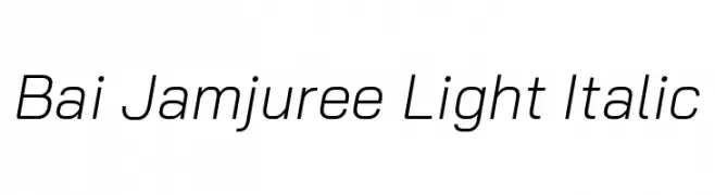 Bai Jamjuree Light Italic  Fuentes Gratis Descargar