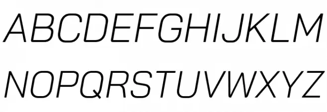 Bai Jamjuree Light Italic Schriftart Groß