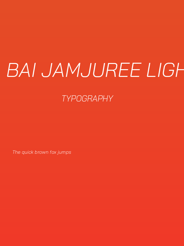 Bai Jamjuree Light Italic Poster
