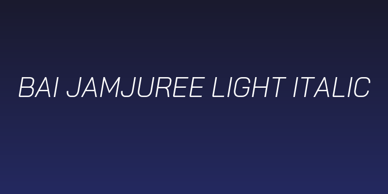 Bai Jamjuree Light Italic Social Header
