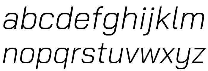 Bai Jamjuree Light Italic Font LOWERCASE