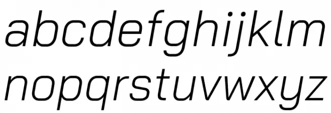 Bai Jamjuree Light Italic Schriftart Kleinbuchstaben