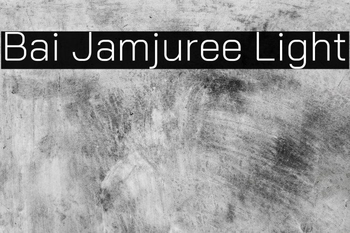 Bai Jamjuree Light Font examples